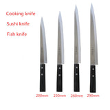 Free Shipping YILang Stainless Steel Kitchen Sashimi Salmon Knife Chef Raw Fish Fillet Knife Sashayed Cooking knives For Gift